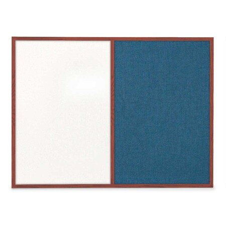 United Visual Products Slim Style Indoor Enclosed Corkboard, 48 UVRDS48SBH-WHITE-FORBO